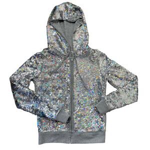 Victoria’s Secret PINK 2013 Fashion Show Reversible Sequin Hoodie XS Holographic